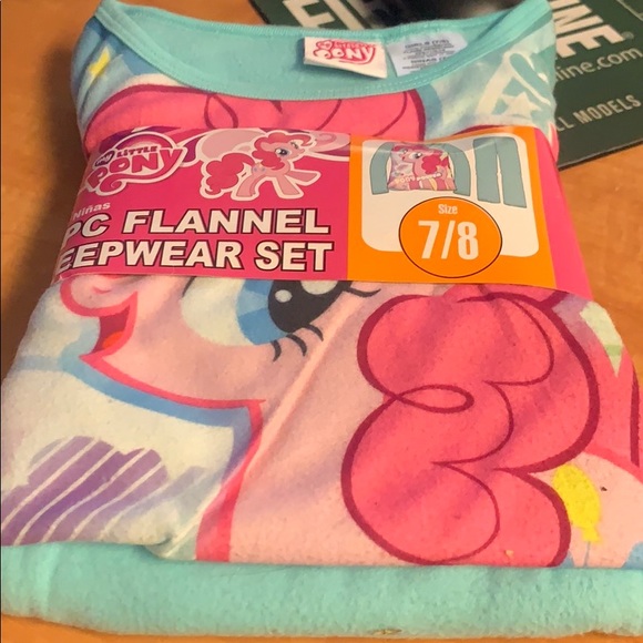 2-PC My lLittle Pony Flannel Sleepwear Set 7/8 - Picture 2 of 5